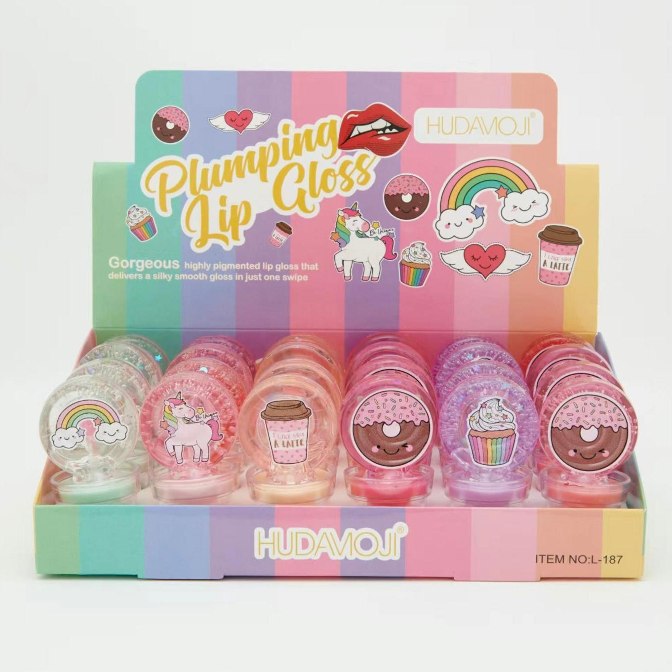 Hudamoji - Cute Cookie Plumping Lip Gloss Set of 6