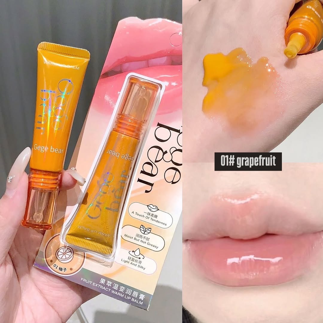 Gege Bear - 3pcs Fruity Color Changing Lip Gloss