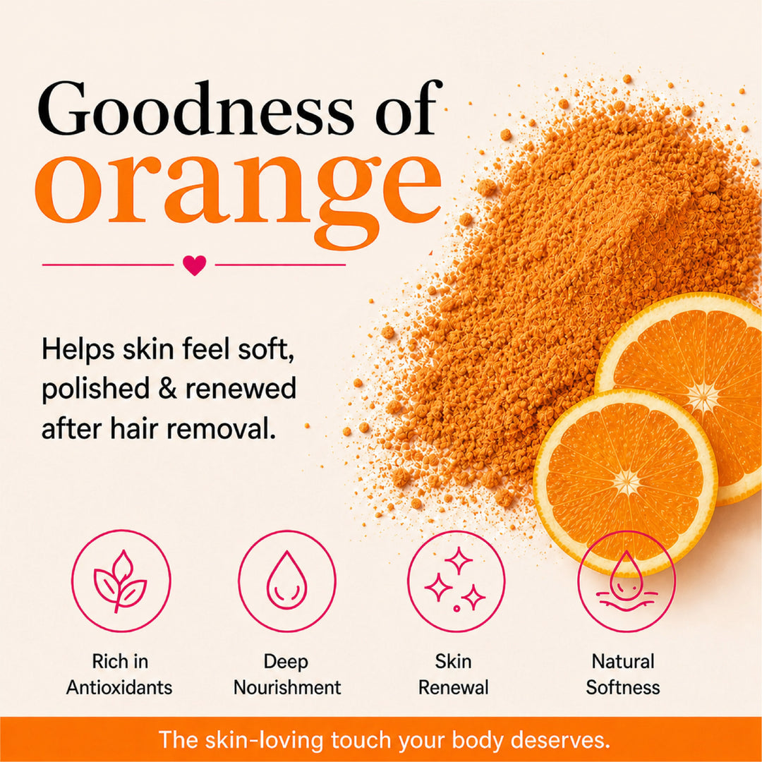 Meeoow - 4 in 1 Orange Body Hair Removal Wax Powder Mask