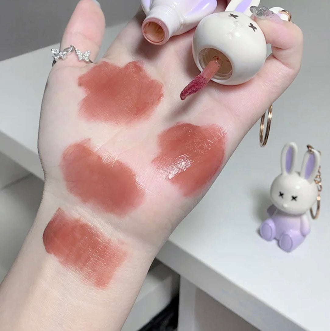 Gege Bear - Rabbit Keychain Mirror Lip Gloss Set of 6