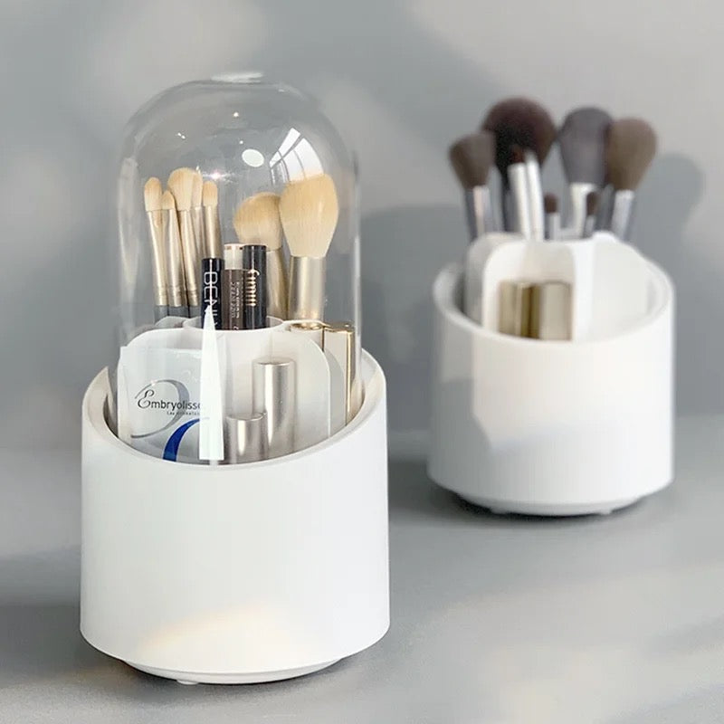 360 Rotating Makeup Brush Organizer