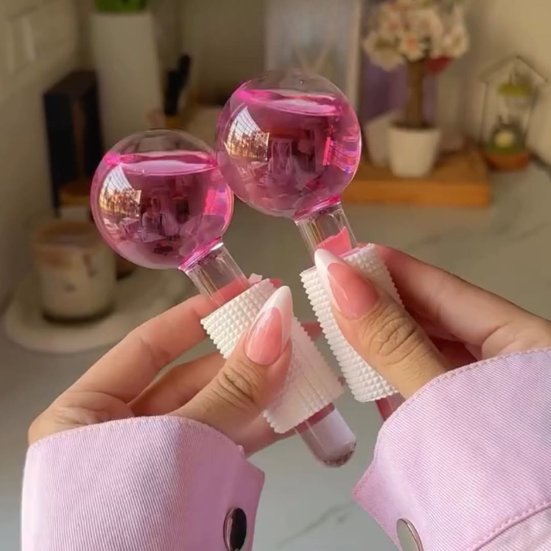 Crystal Ball Ice Globes Facial Massager Set of 2