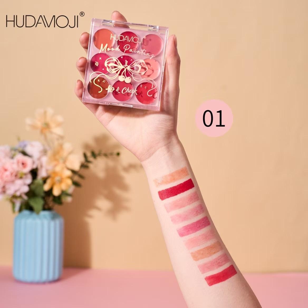 Hudamoji - 9 Color Creamy Blush Palette
