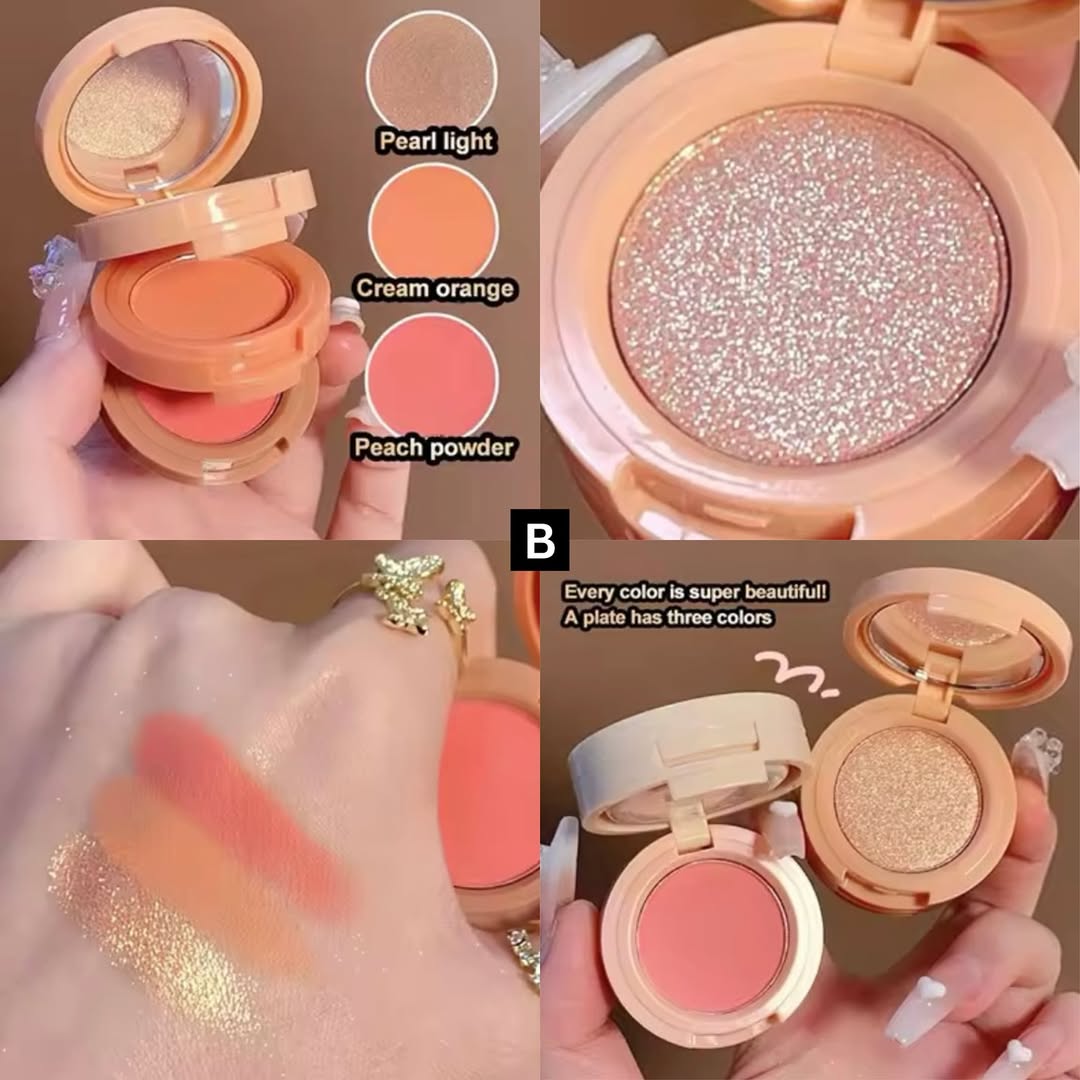 Hudamoji - 3 in 1 Mini Blush & Highlighter Kit