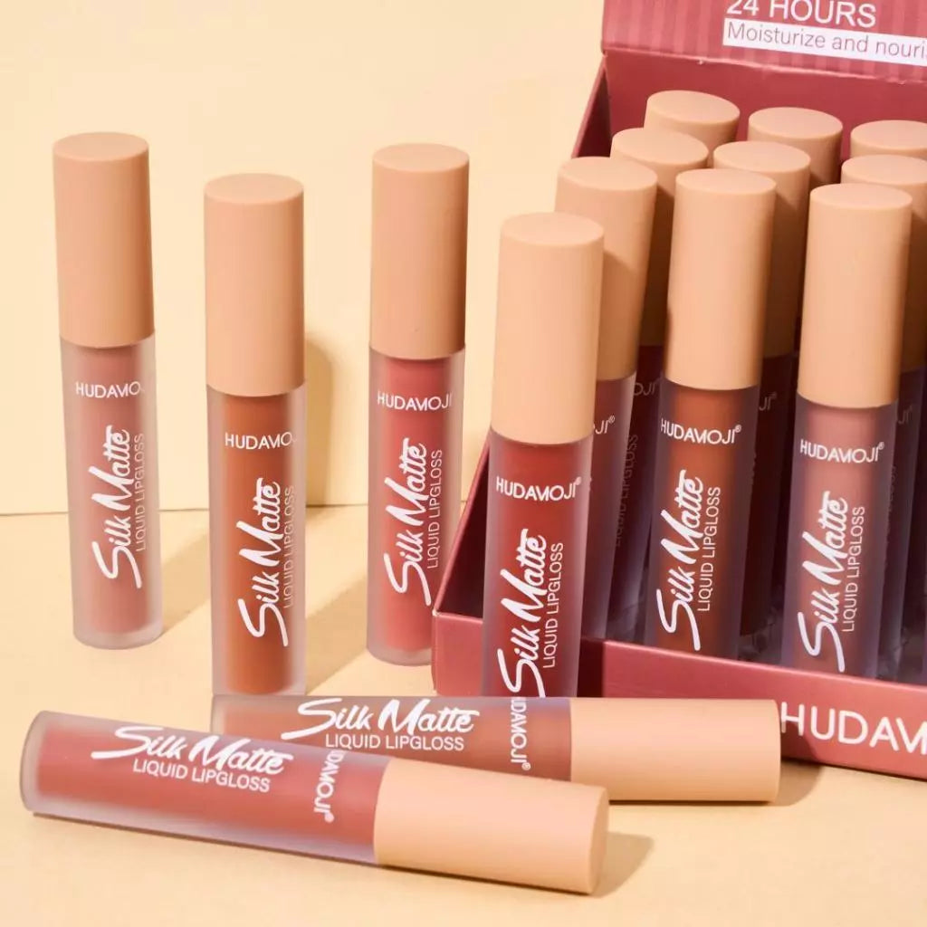 Hudamoji - Silky Matte Lip Gloss Set of 12