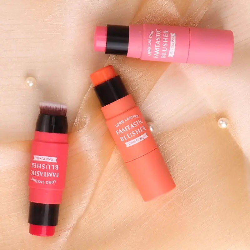 Double Sided Creamy Rouge Blush With Brush Set of 3