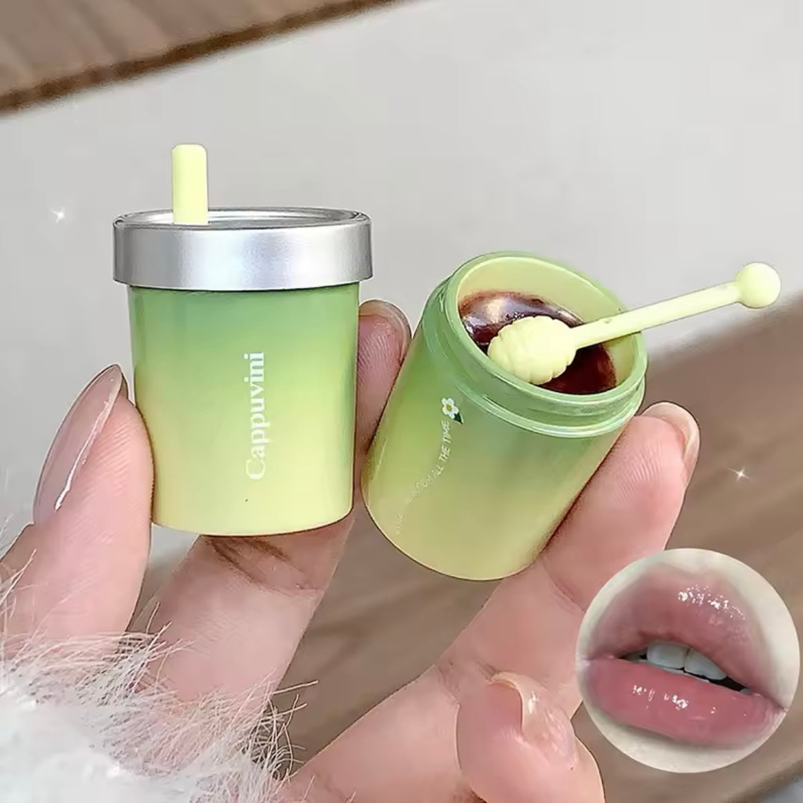 Cappuvini - Bloom Straw Mug Lip Gloss Set of 3