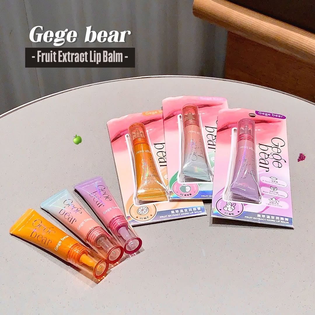 Gege Bear - 3pcs Fruity Color Changing Lip Gloss