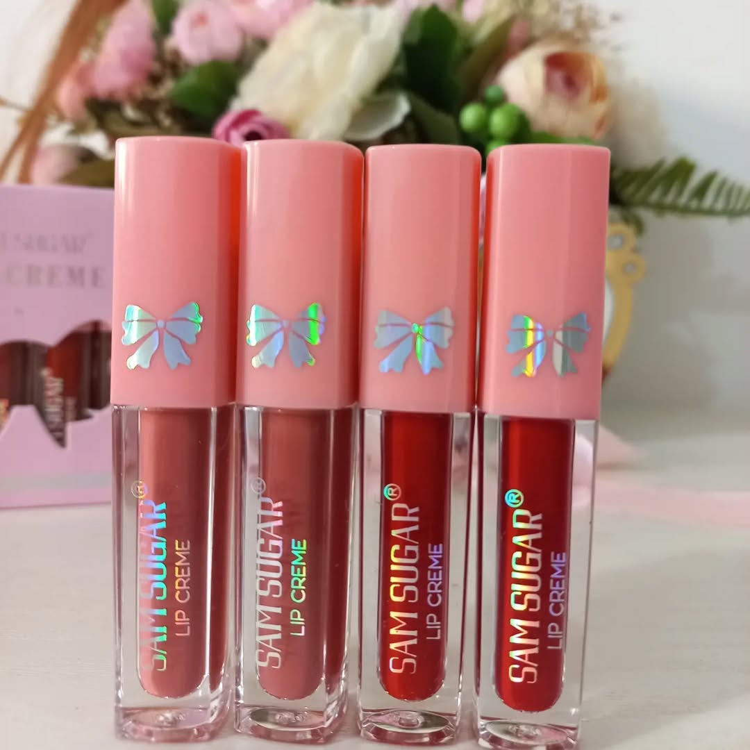 Sam Sugar - 4pcs Creamy Velvet Matte Lip Gloss