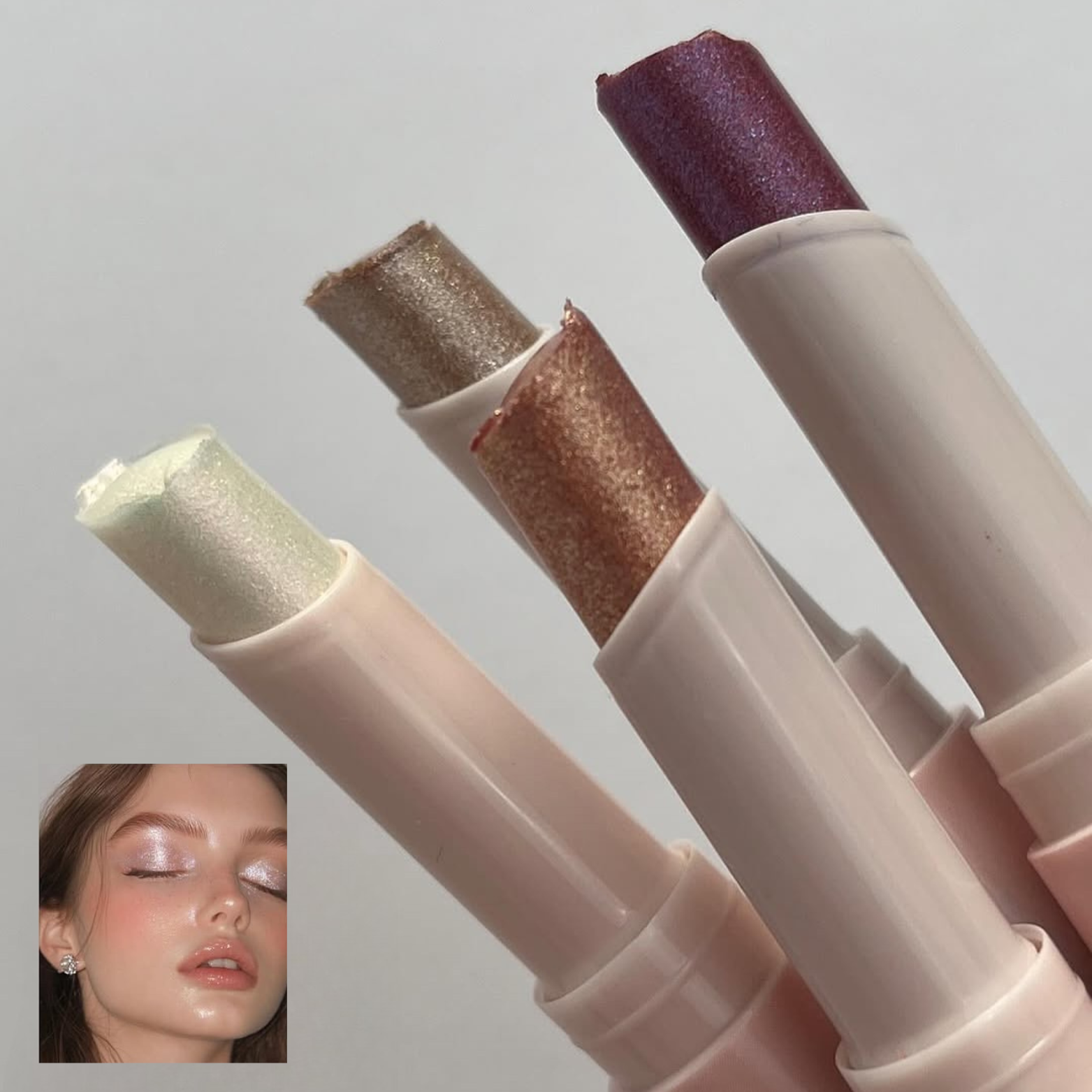 Hudamoji - Crystal Jelly Glaze Eyeshadow Stick Set of 6