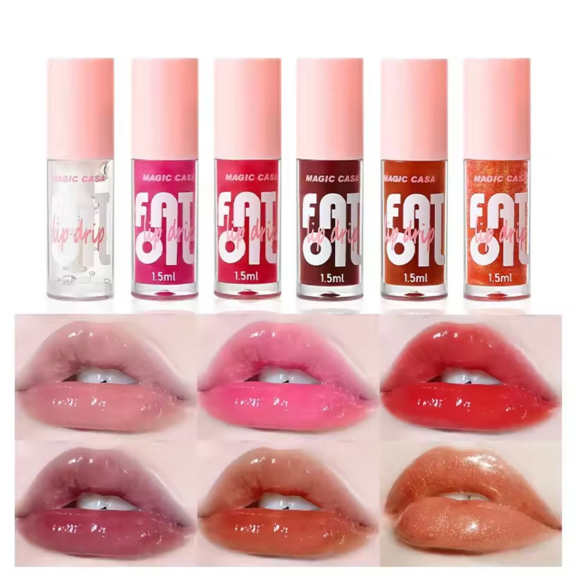 Huxia Beauty - 12H Hydration Fat Shine Mini Lip Oil Set of 6