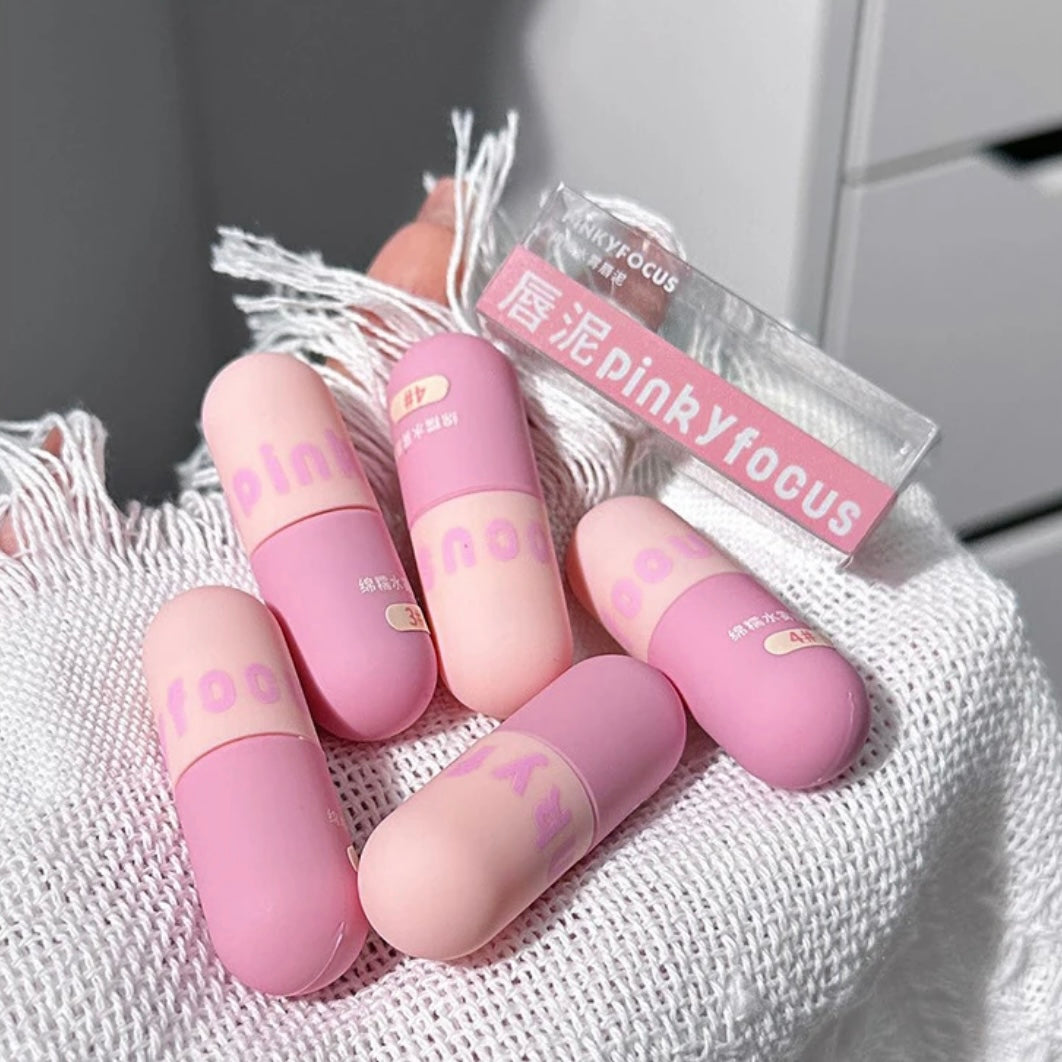 Pinky Focus - Capsule Matte Lip Gloss Set of 5