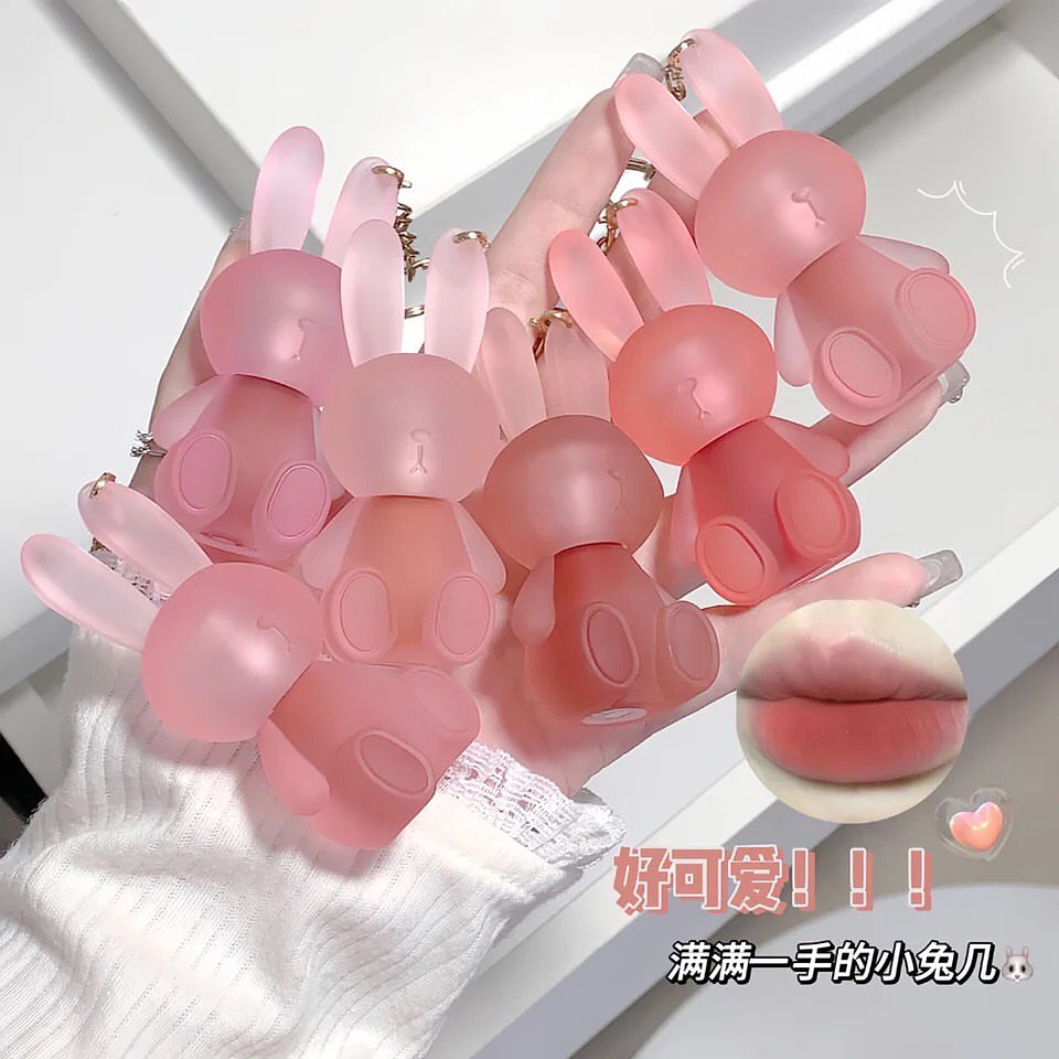 Gege Bear - Rabbit Keychain Matte Lip Gloss Set of 6