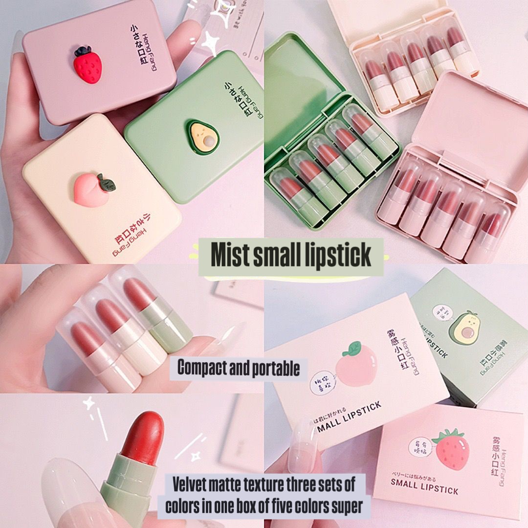 Heng Fang - Mini Fruity Matte Lipstick Set of 5