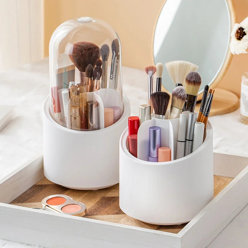 360 Rotating Makeup Brush Organizer