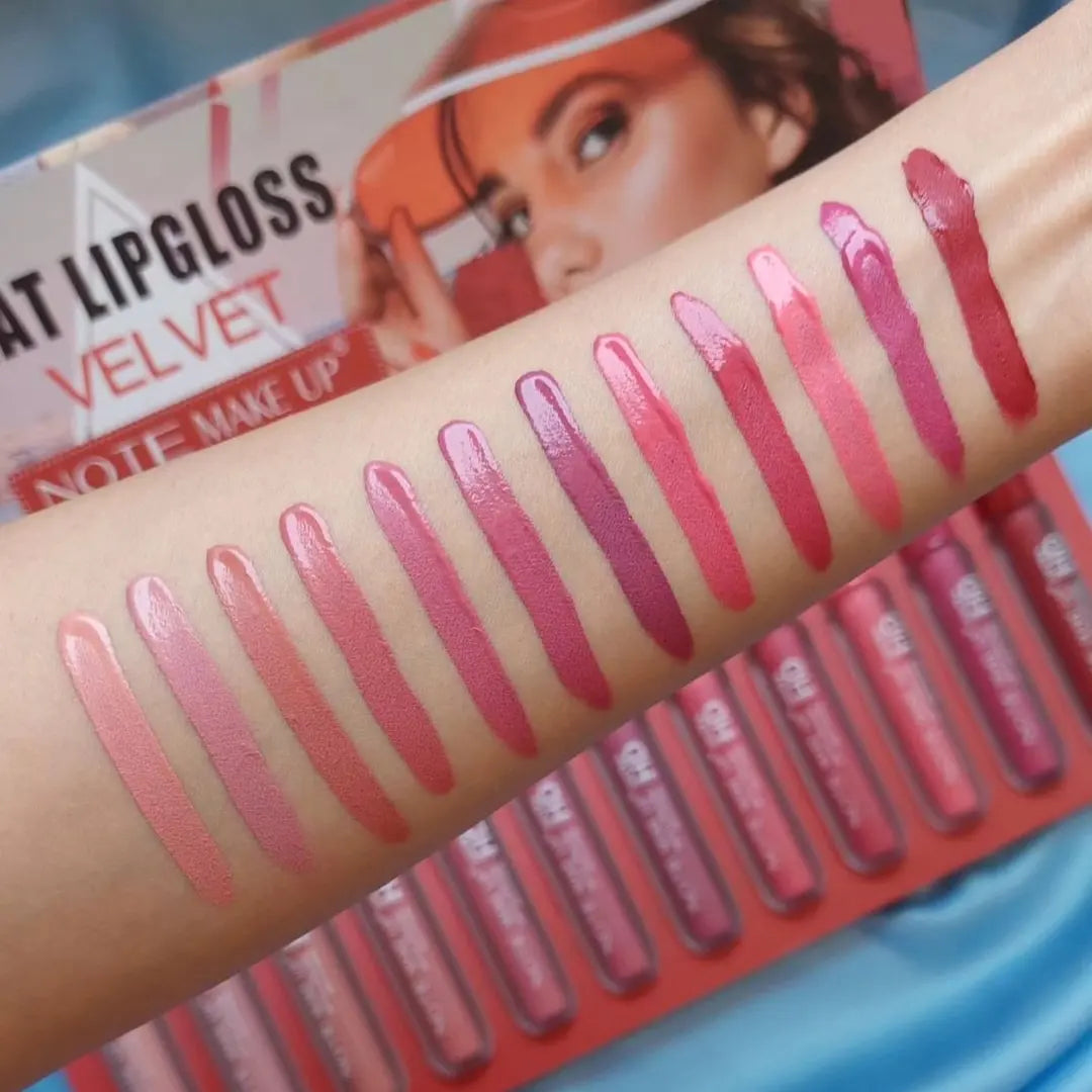 12 Color Nude Look Matte Velvet Lip Gloss