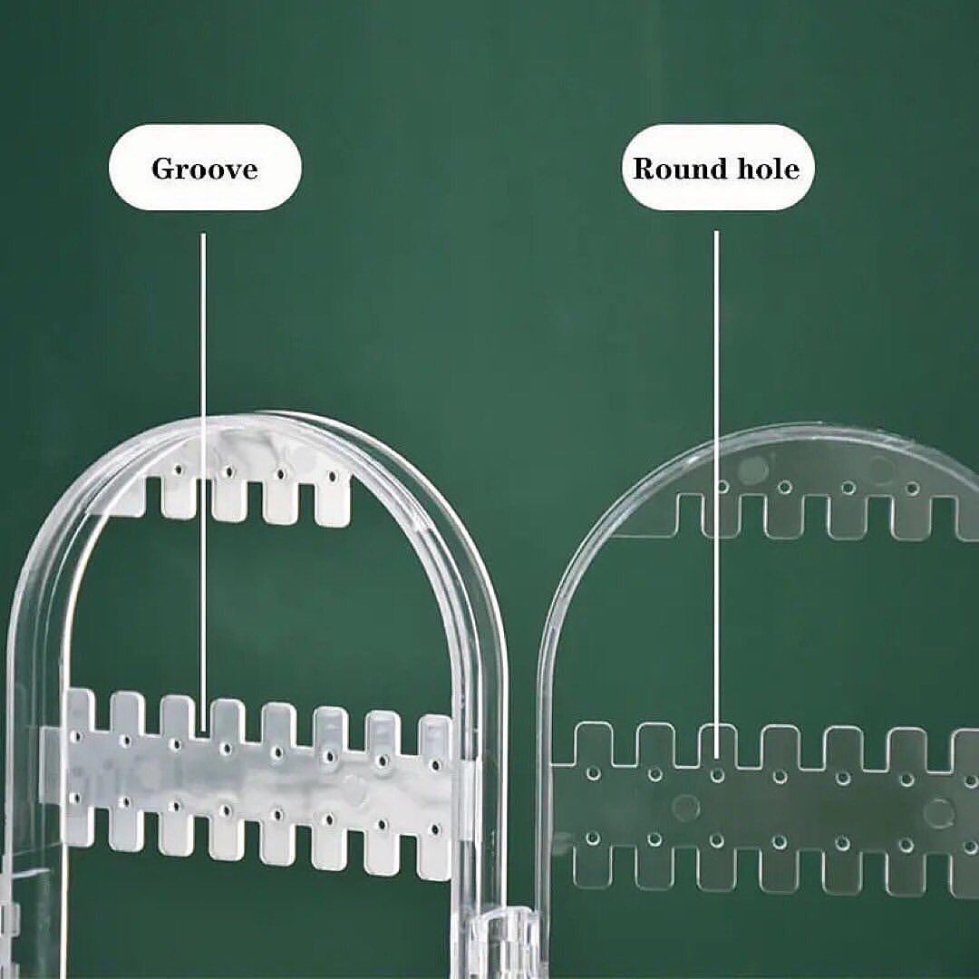 4 Doors Foldable Transparent Jewelry Organizer