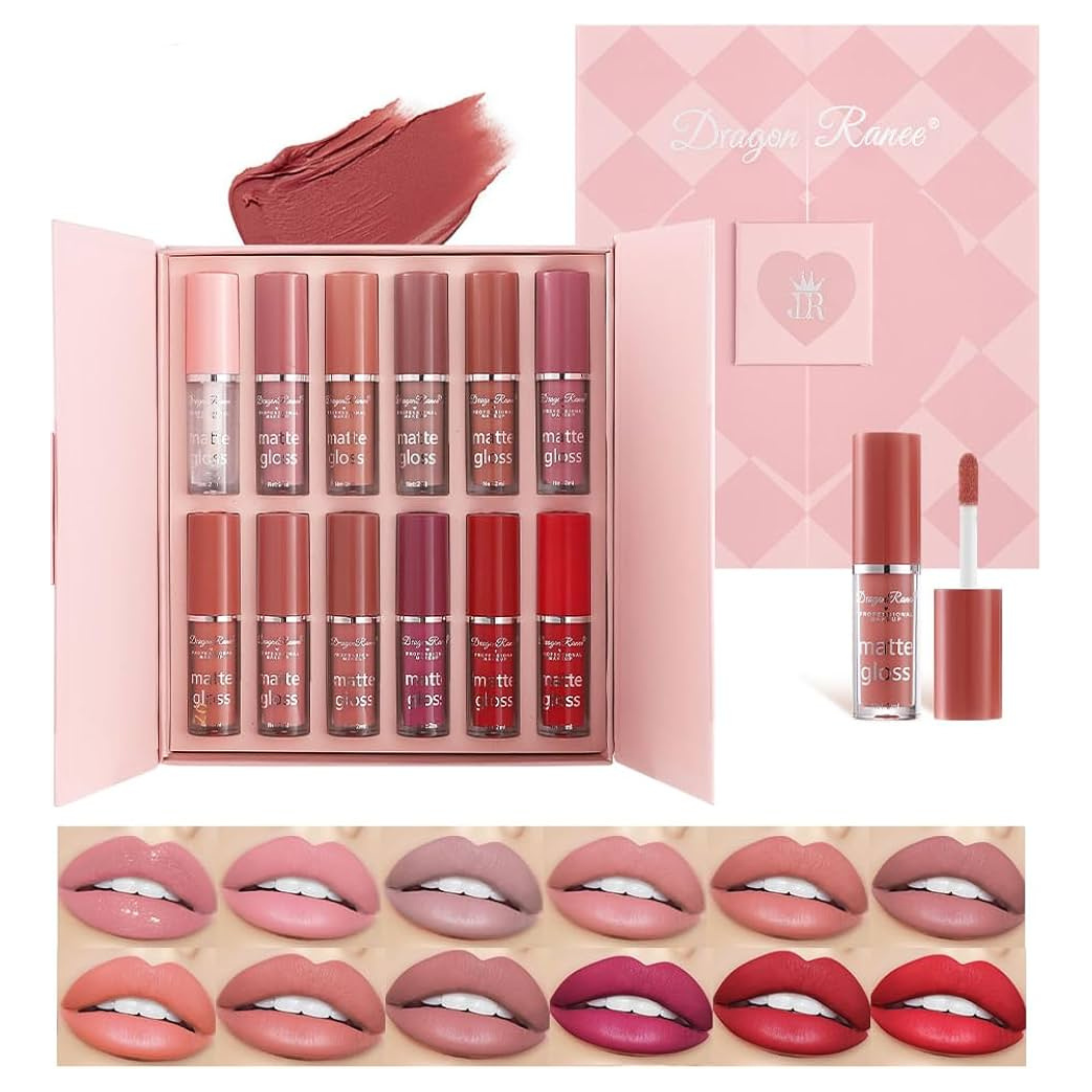 Dragon Ranee - Creamy Velvet Matte Lip Gloss Set of 12