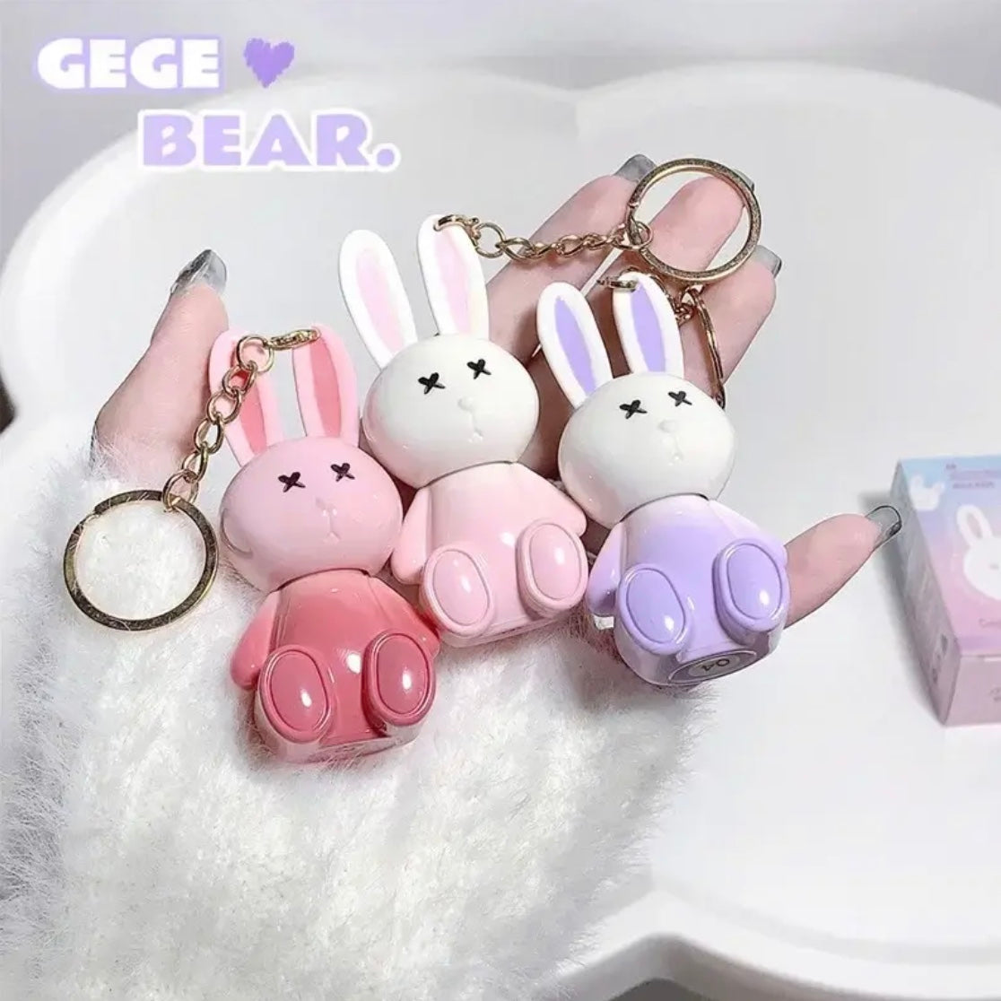 Gege Bear - Rabbit Keychain Mirror Lip Gloss Set of 6
