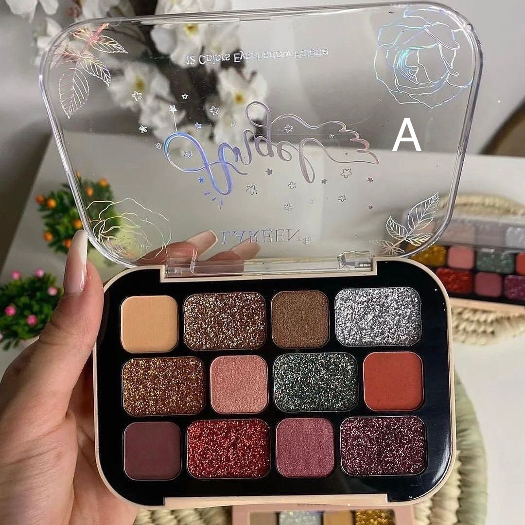 Lareen - 12 Color Matte & Glitter Eyeshadow Palette