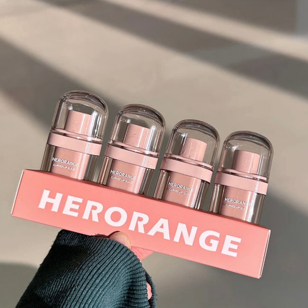 HERORANGE - Cold Brown Milk Mud Lip Gloss Set of 4