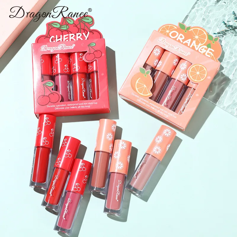 Dragon Ranee - Fruity Matte Lip Gloss Set of 4