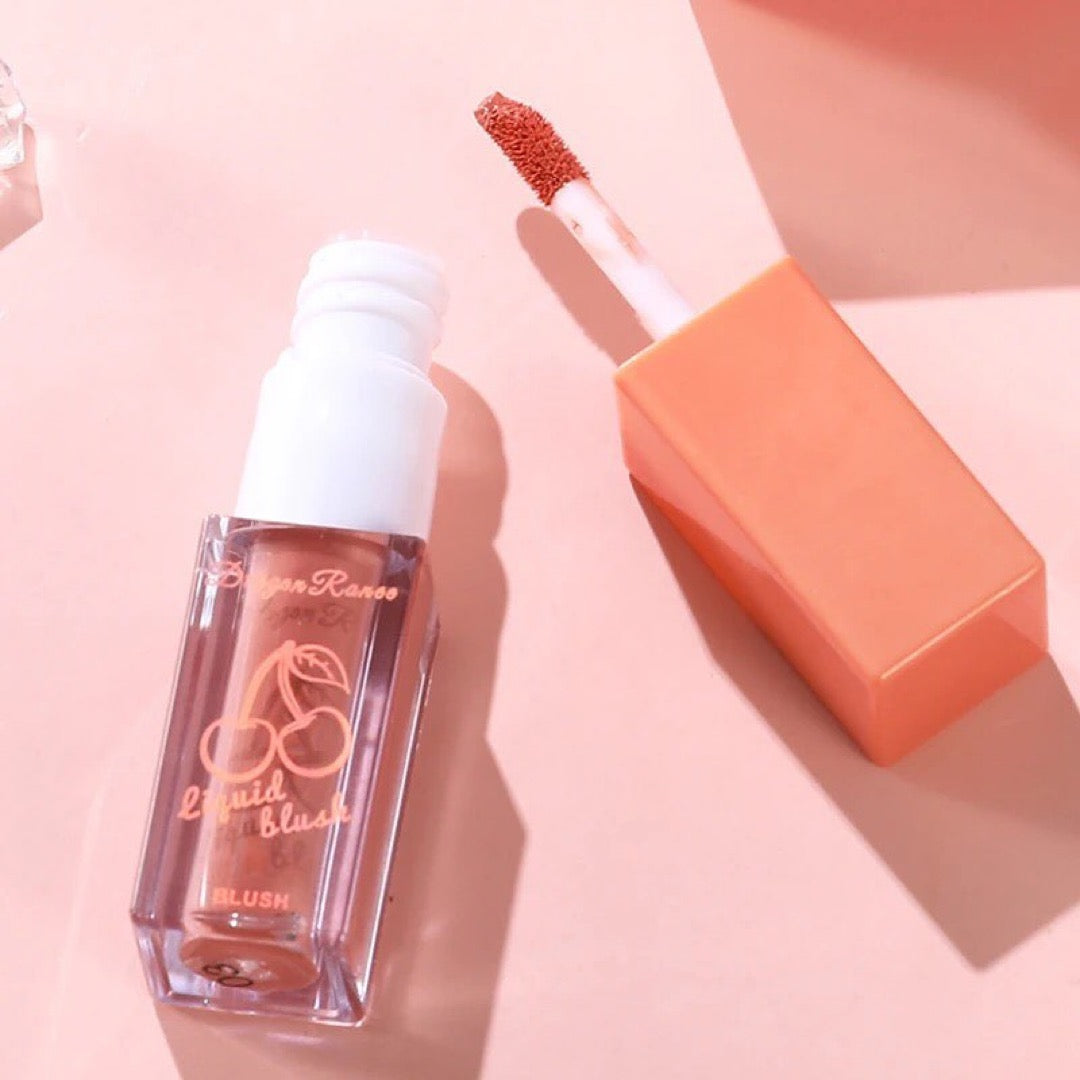 4pcs Cherry Liquid Blushes Long-lasting Makeup Blusher Creamy Rouge Cheek Blush