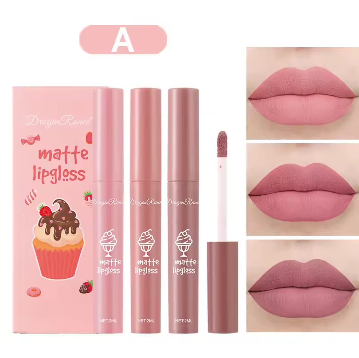 Dragon Ranee - Snack Matte Lip Gloss Set of 3
