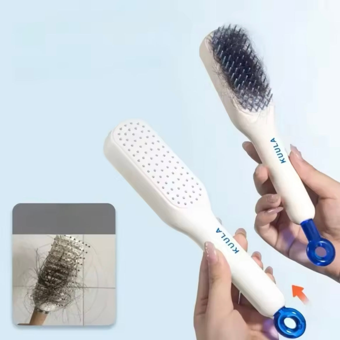 Self Cleaning Hair Brush Massage Anti-static Hair Smoothing Brush