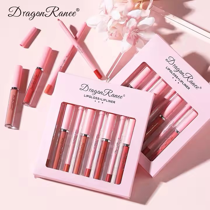 Dragon Ranee - 8pcs Lip Gloss & Liner Set