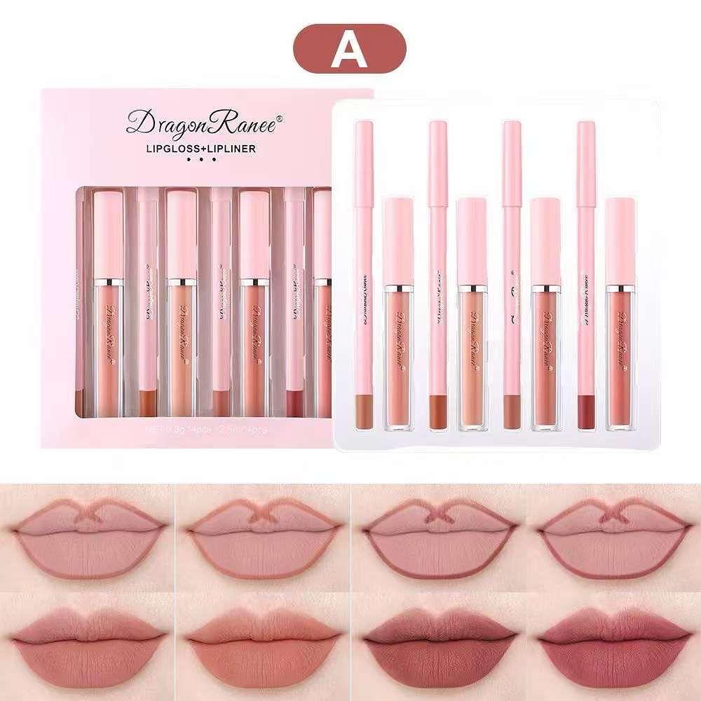 Dragon Ranee - 8pcs Lip Gloss & Liner Set