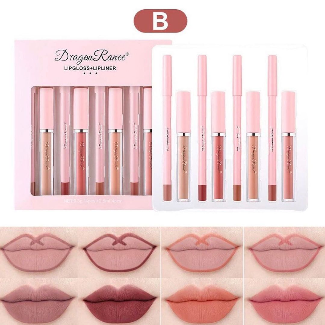 Dragon Ranee - 8pcs Lip Gloss & Liner Set