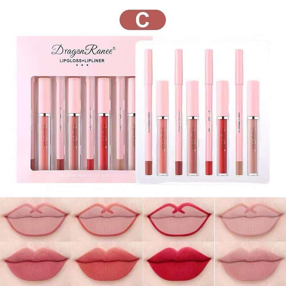 Dragon Ranee - 8pcs Lip Gloss & Liner Set