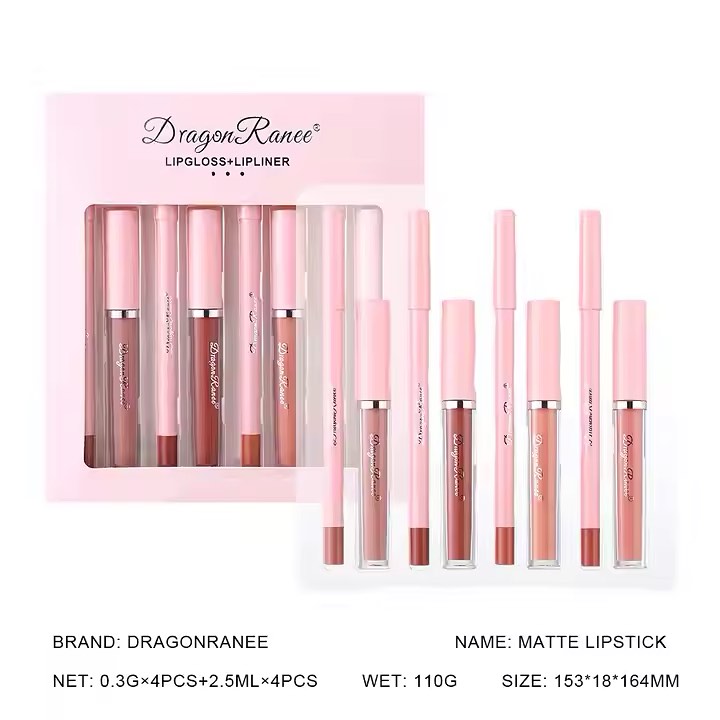 Dragon Ranee - 8pcs Lip Gloss & Liner Set