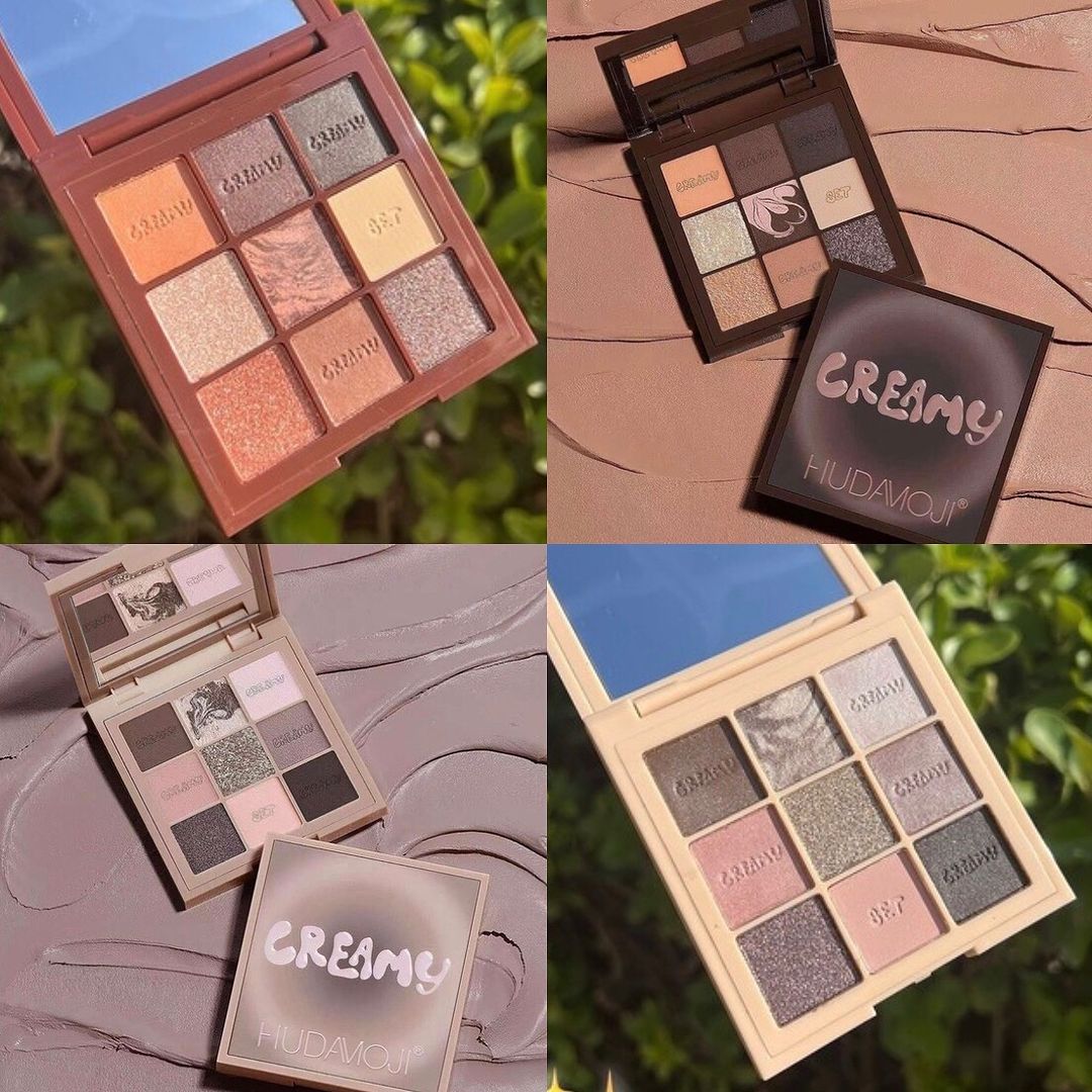 Hudamoji - 9 Colors Highlighter & Contouring Powder Palette