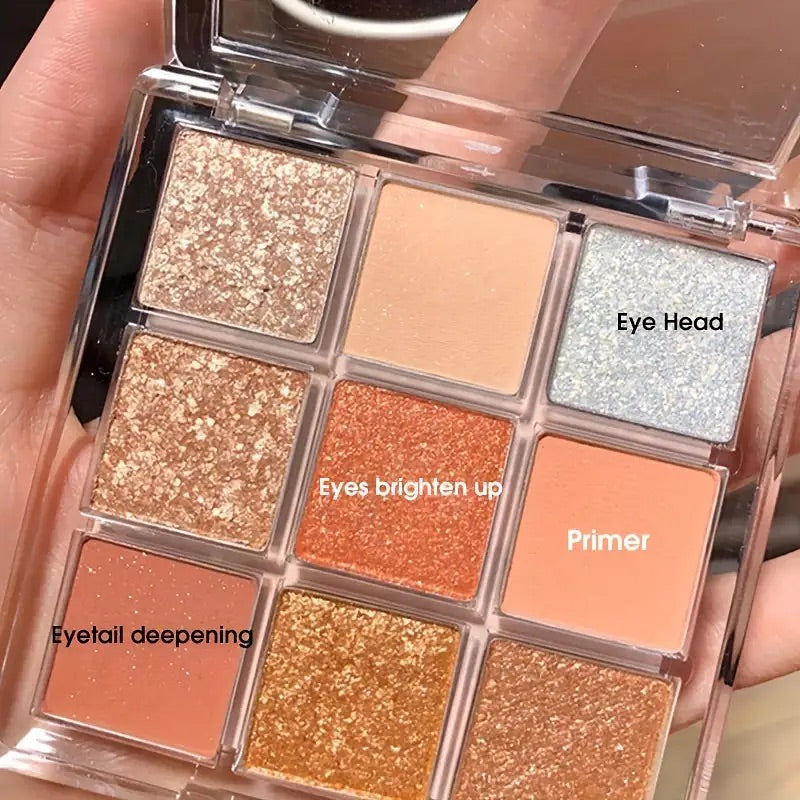 9 Colors Pearlescent Matte & Shimmer Long-lasting Makeup Kit