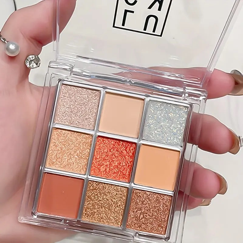 9 Colors Pearlescent Matte & Shimmer Long-lasting Makeup Kit