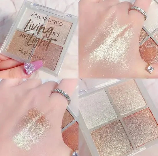 Miss Lara - 4 Color Natural Highlighter Palette