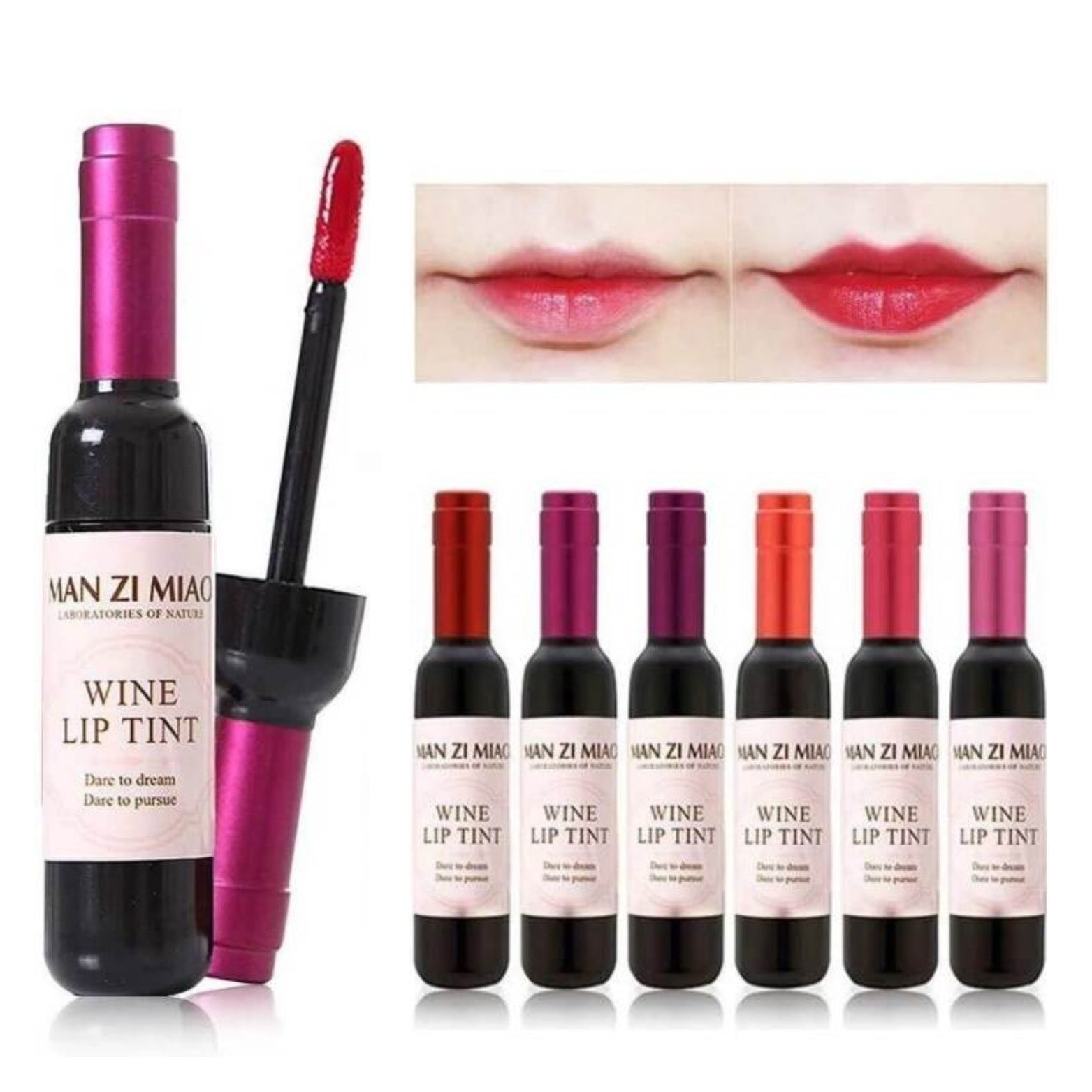 Wine Bottle Shape Lip Tint Set of 6
