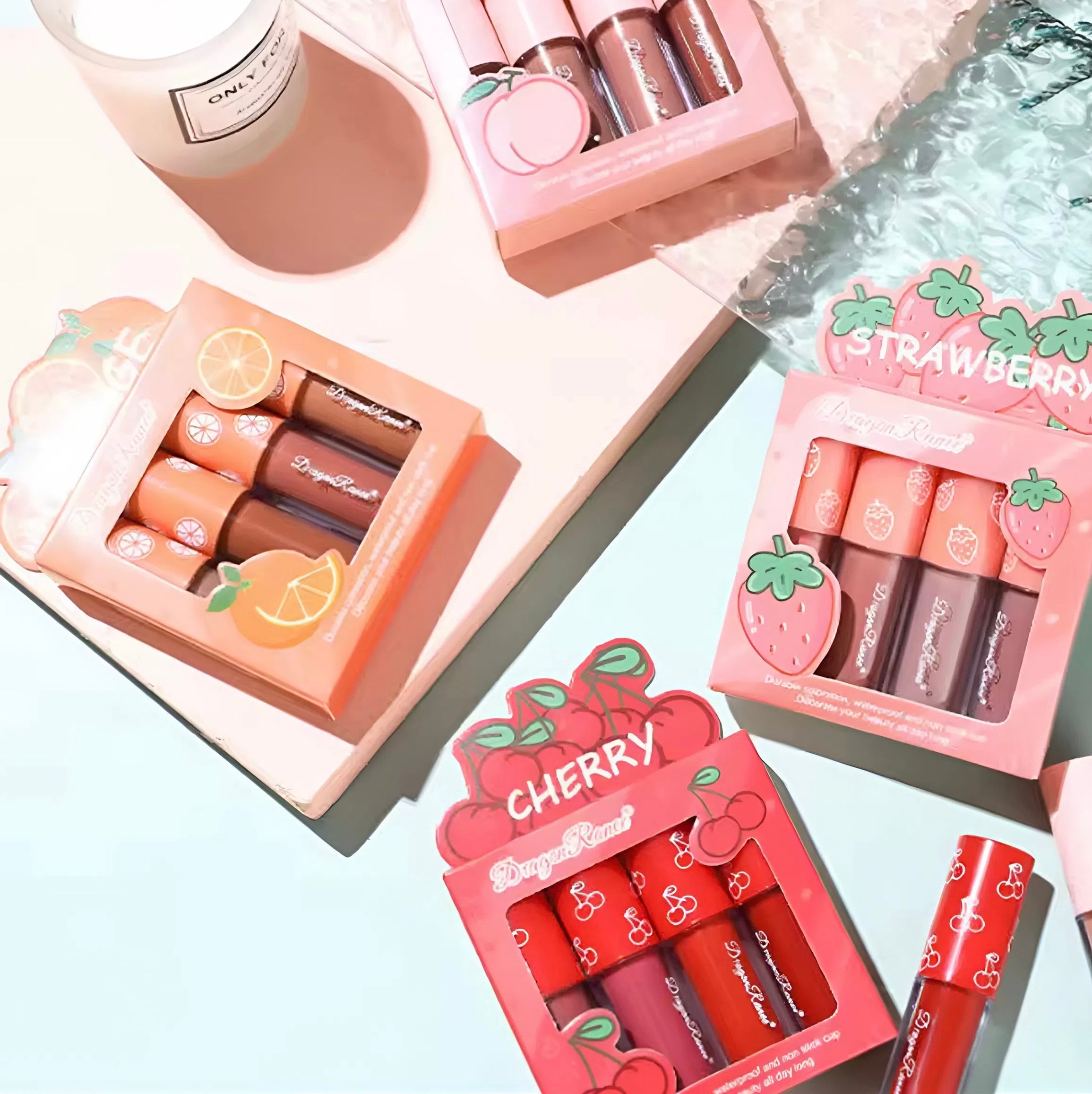 Dragon Ranee - Fruity Matte Lip Gloss Set of 4