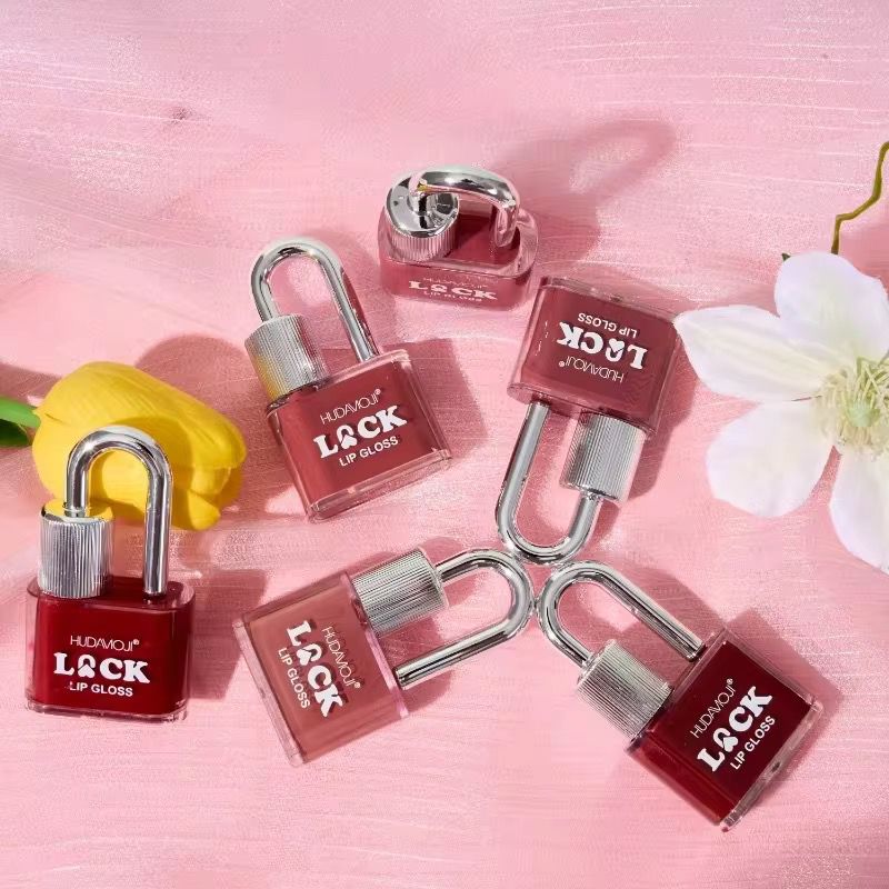 Hudamoji - Lock Shape Matte Lip Gloss Set of 6