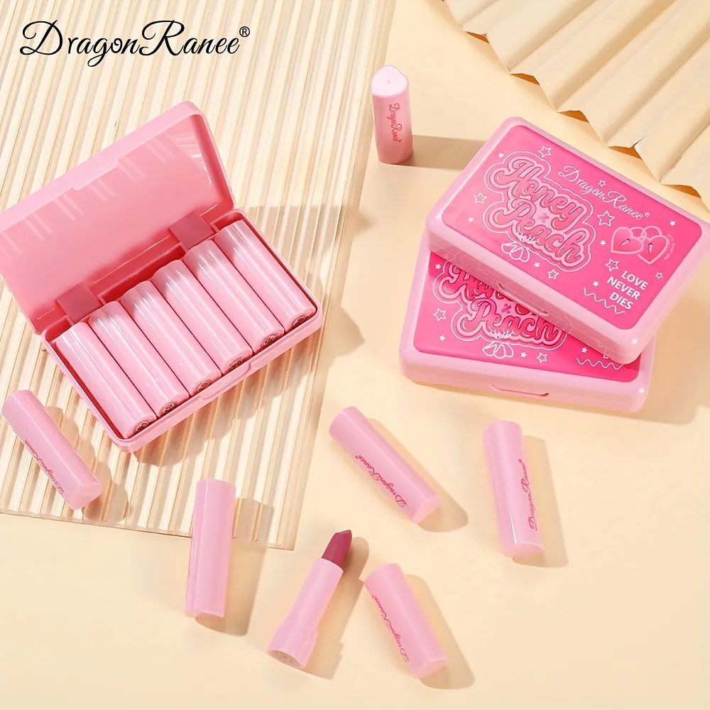 Dragon Ranee - Honey Peach Matte Lipstick Set of 6