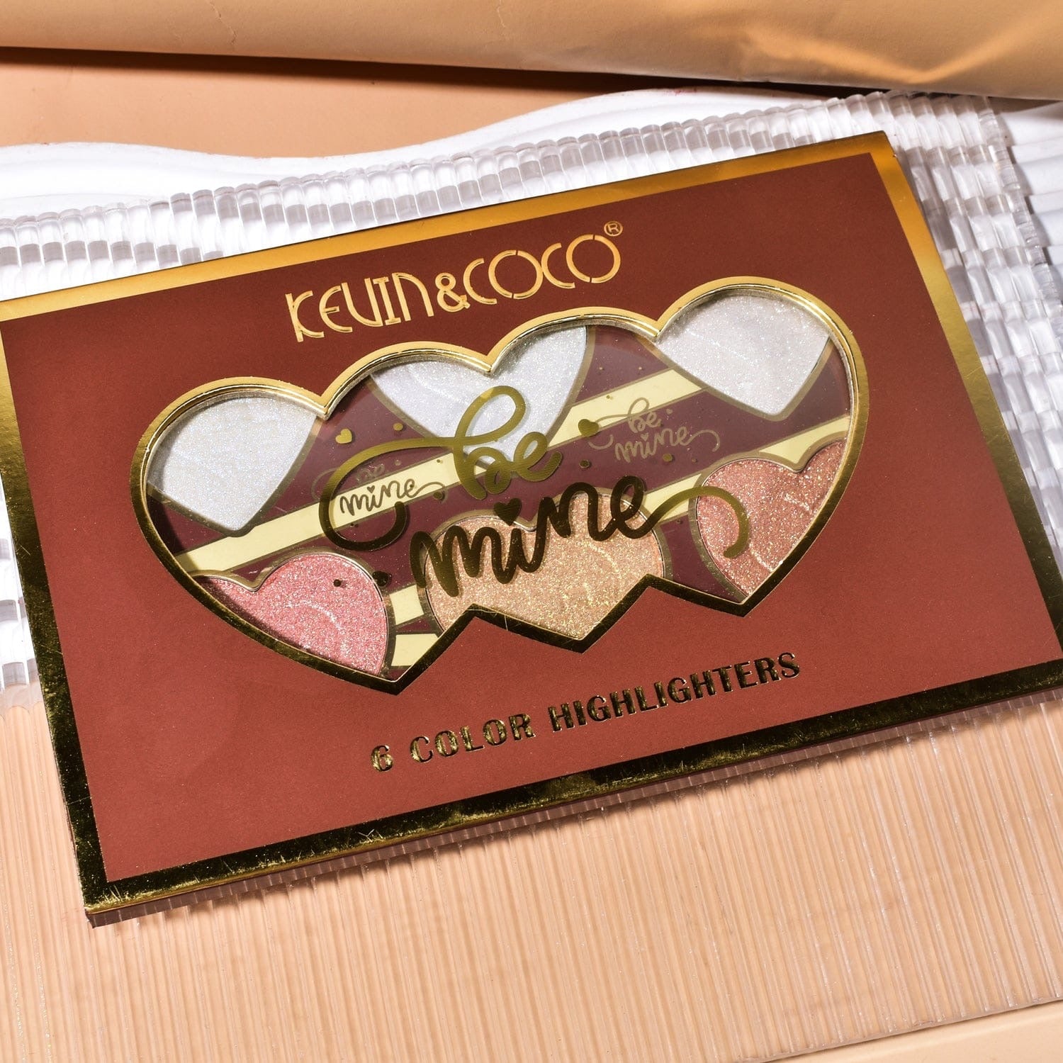 Kevin & Coco - 6 Color Heart Highlighter Illuminator Face Kit