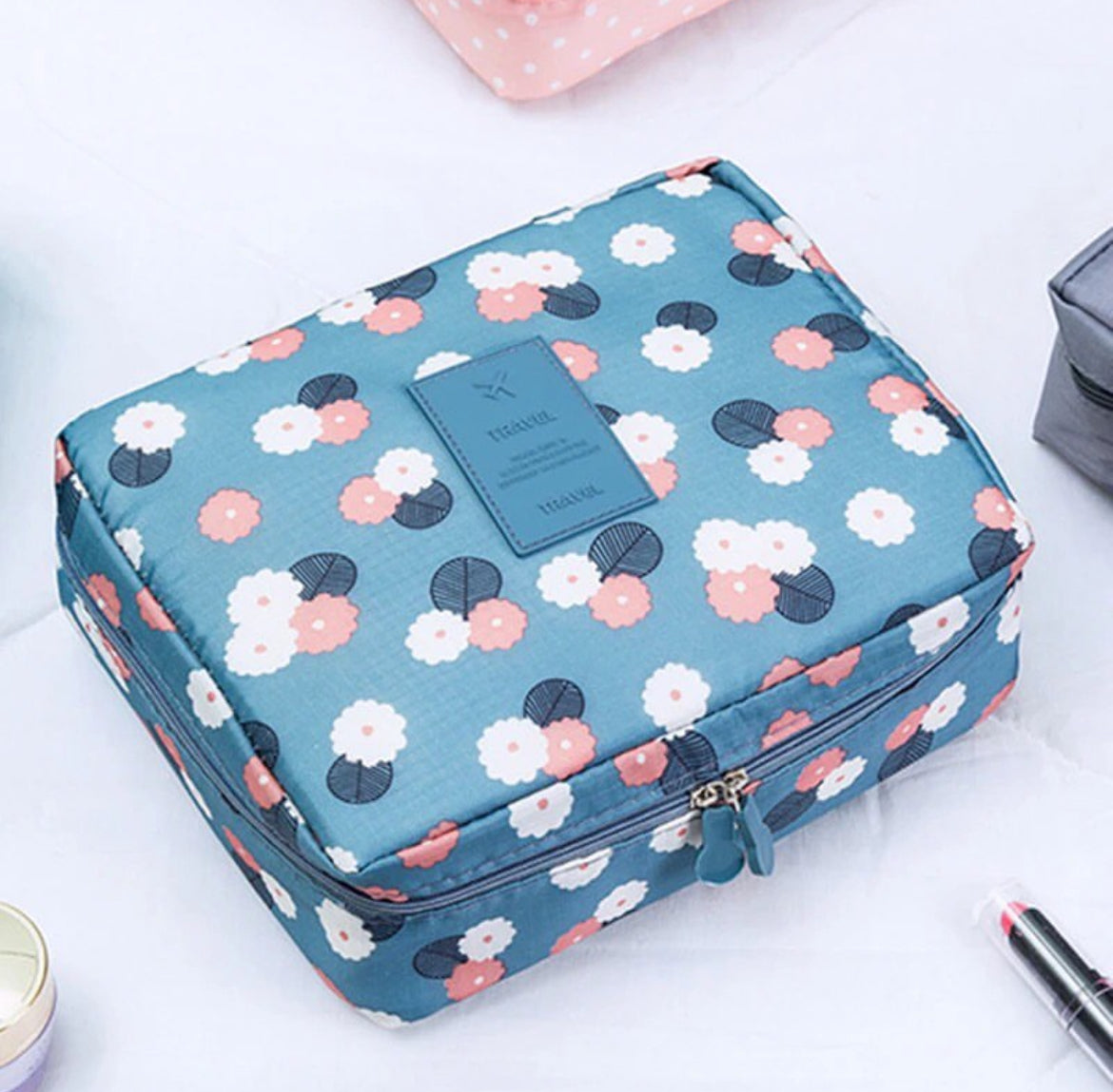 Travel Zipper Waterproof Cosmetic Pouch