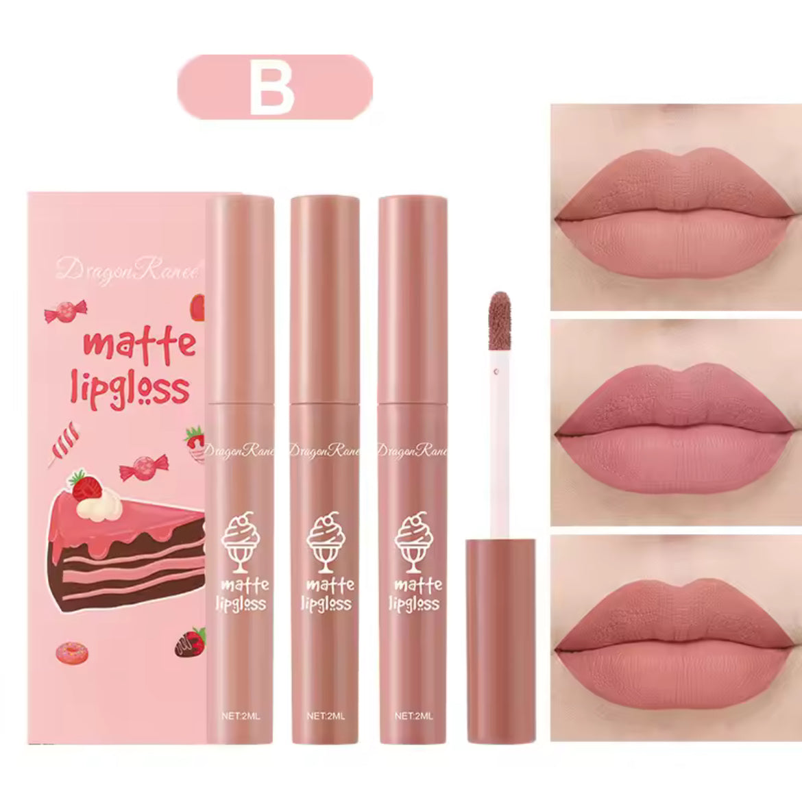 Dragon Ranee - Snack Matte Lip Gloss Set of 3