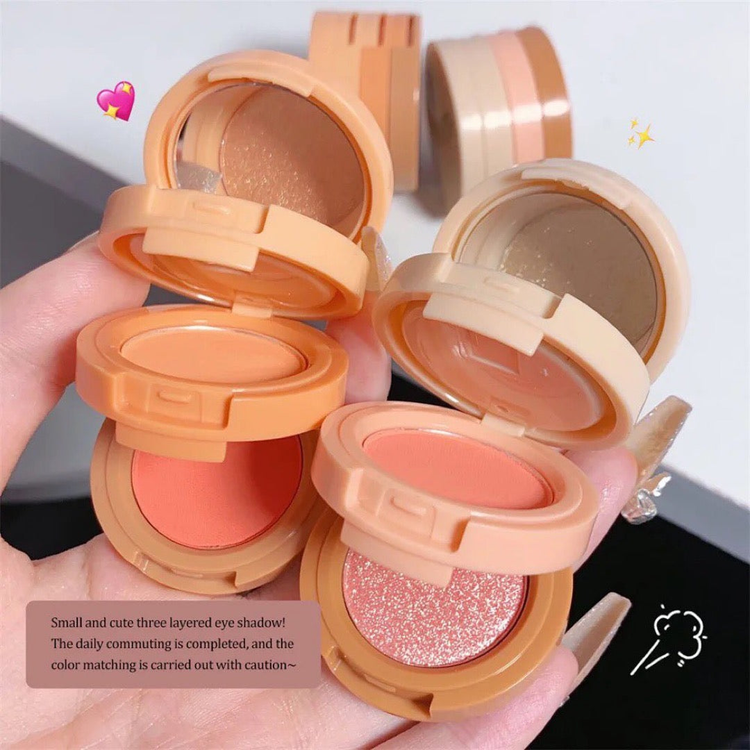 Hudamoji - 3 in 1 Mini Blush & Highlighter Kit