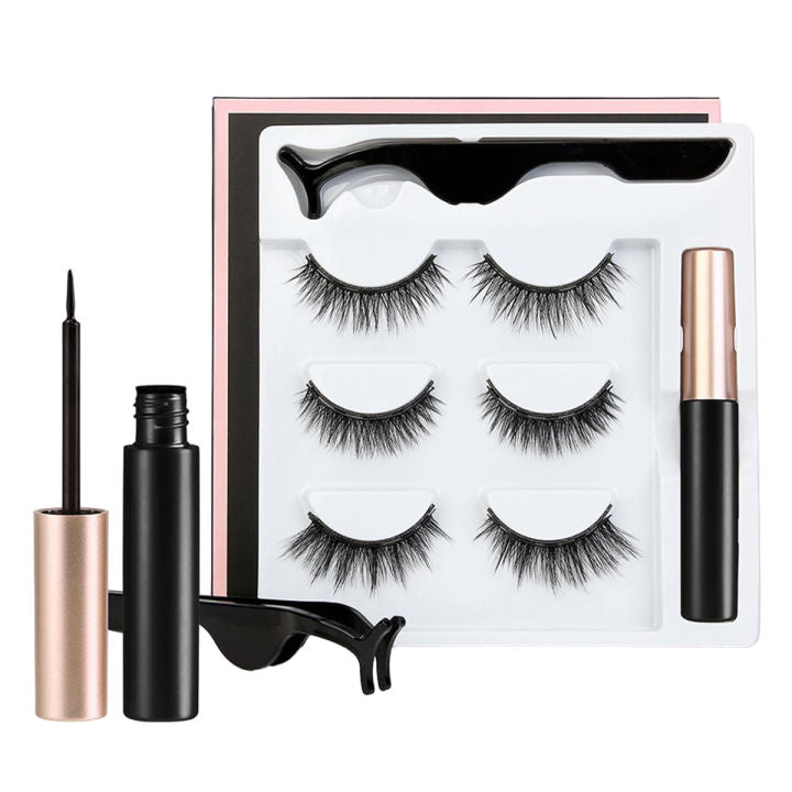 3 Pair Magnetic False Eyelashes Set