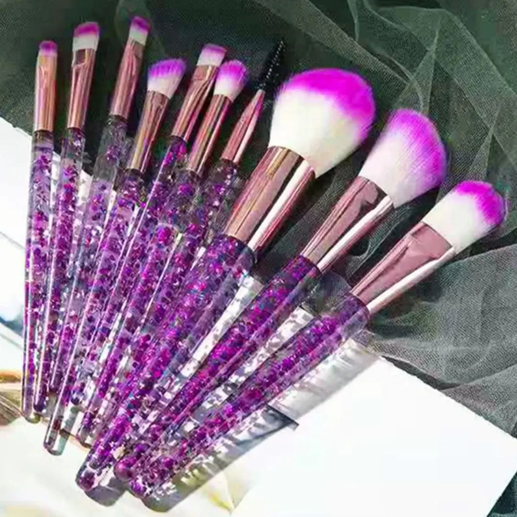 Crystal Makeup Brush Set of 10
