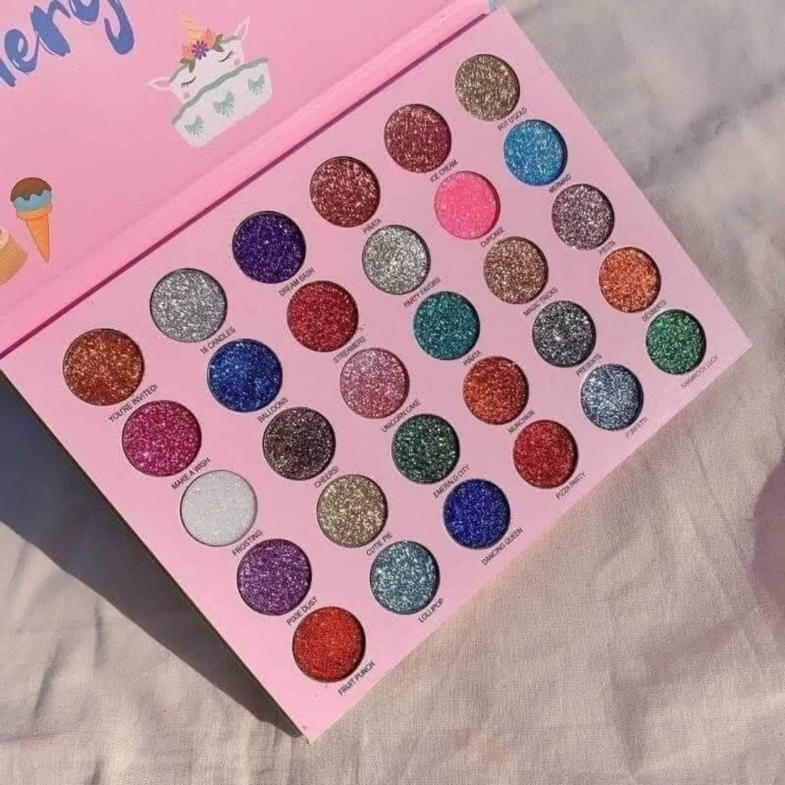 30 Color Unicorn Monochrome Glitter Eyeshadow Palette