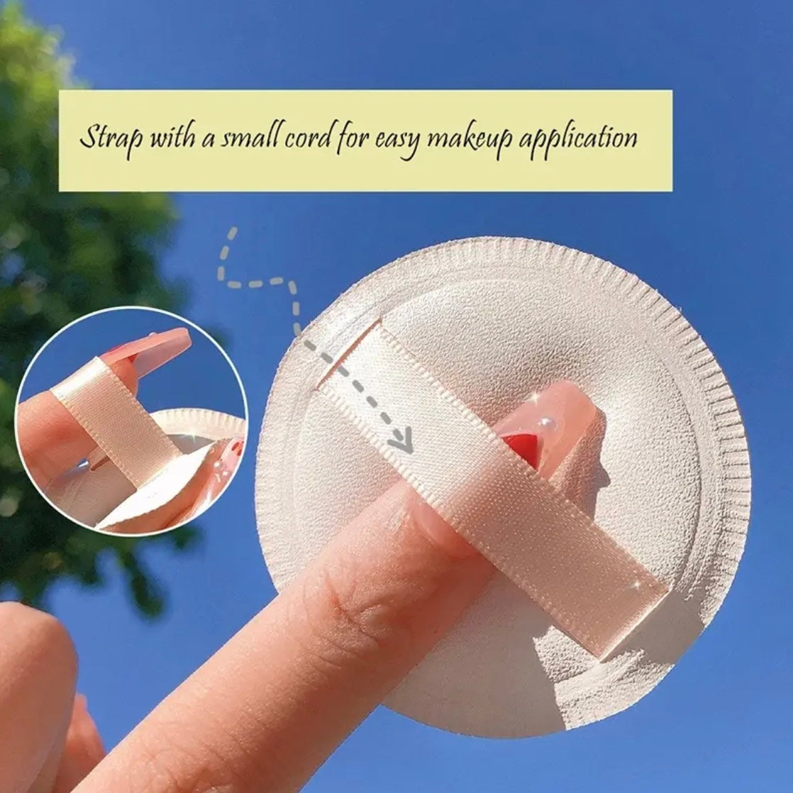 3pcs Finger Makeup Sponge Smooth Powder Cosmetic Puff